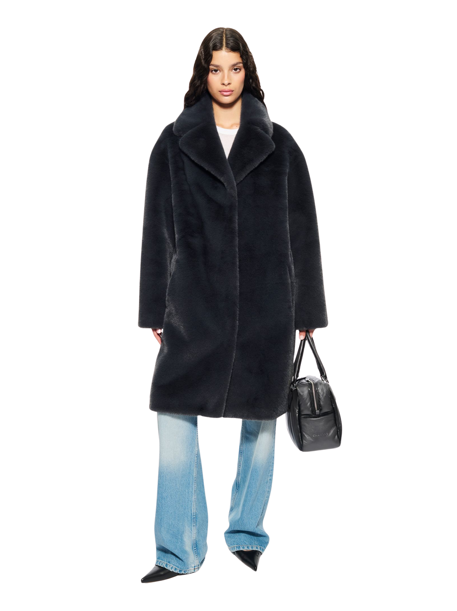STAND STUDIO WOMEN Camille Cocoon Coat Graphite Grey