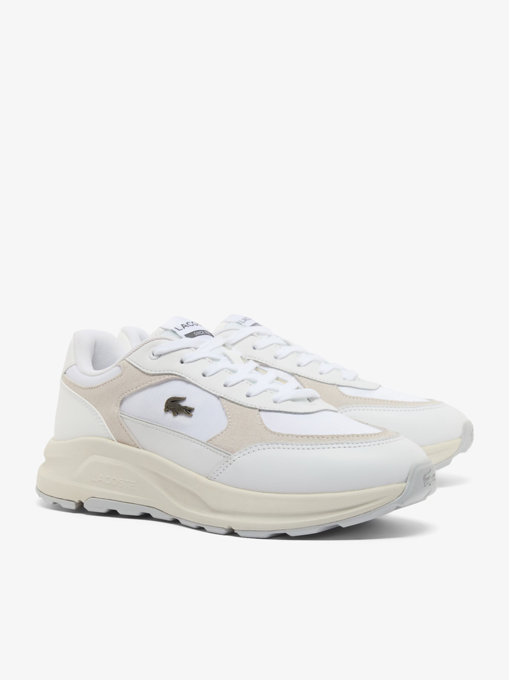 LACOSTE Run Set Suede Sneakers White/Off White