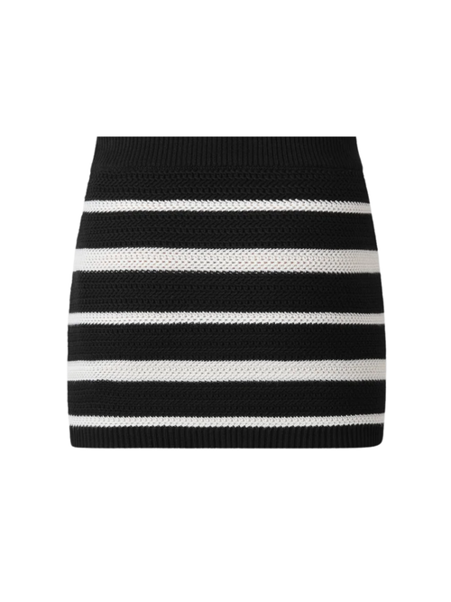 AMIRI WOMEN MA Striped Mini Skirt Black