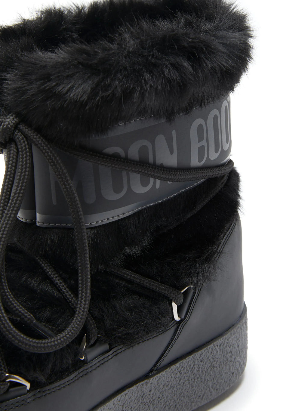 MOON BOOT Ltrack Low Faux-fur Boots Black