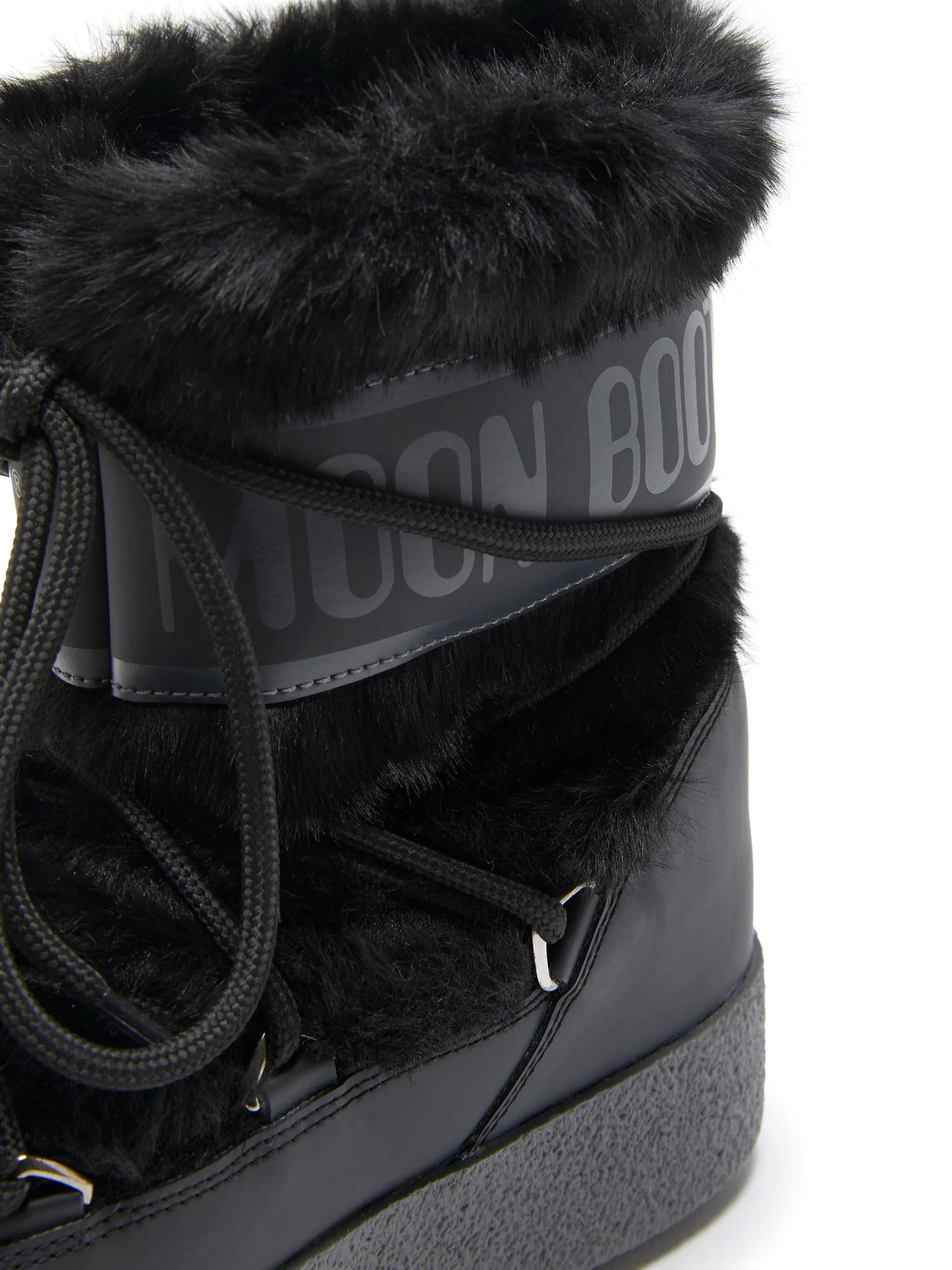MOON BOOT Ltrack Low Faux-fur Boots Black