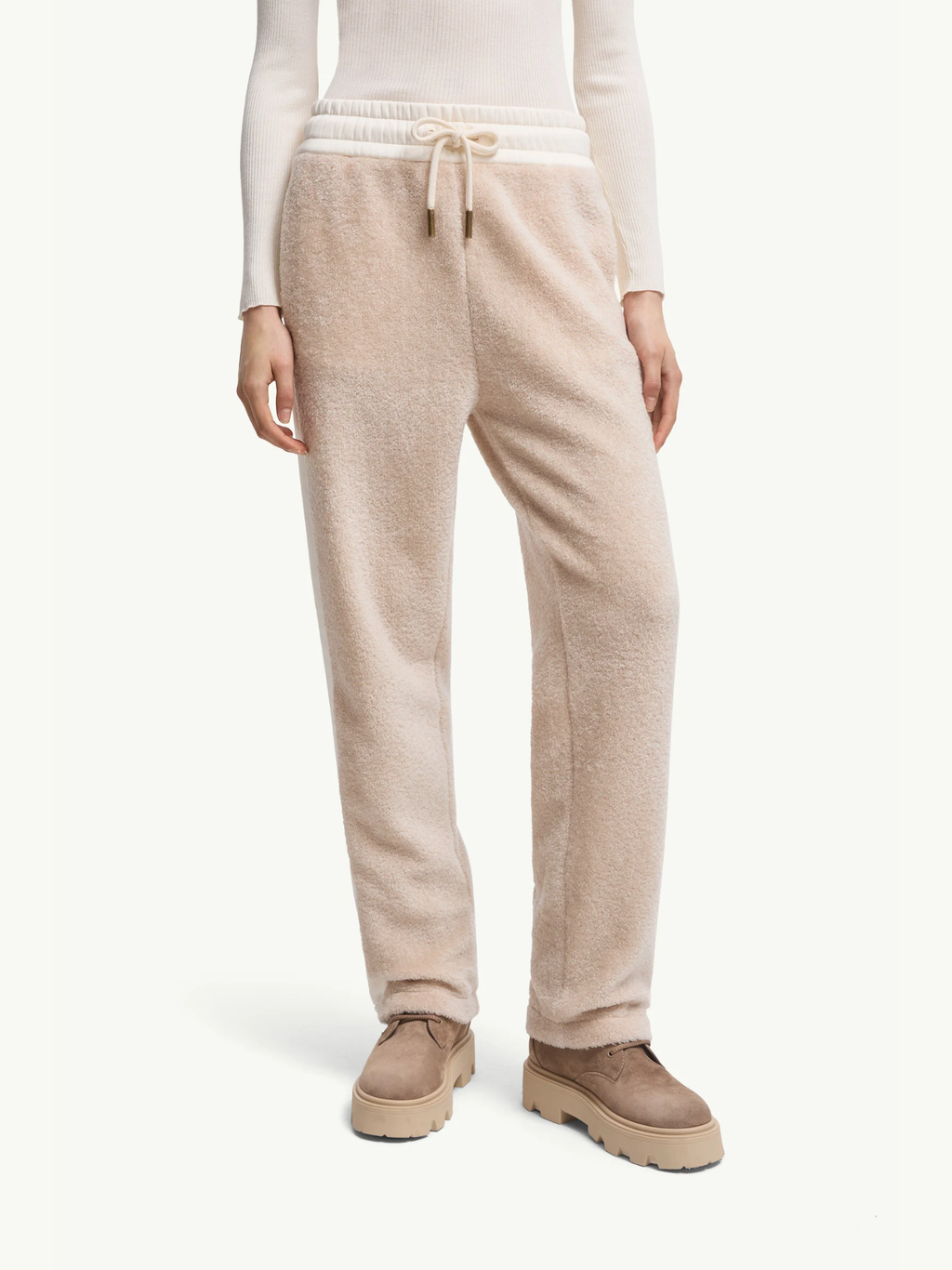MONCLER WOMEN Teddy Sweatpants White