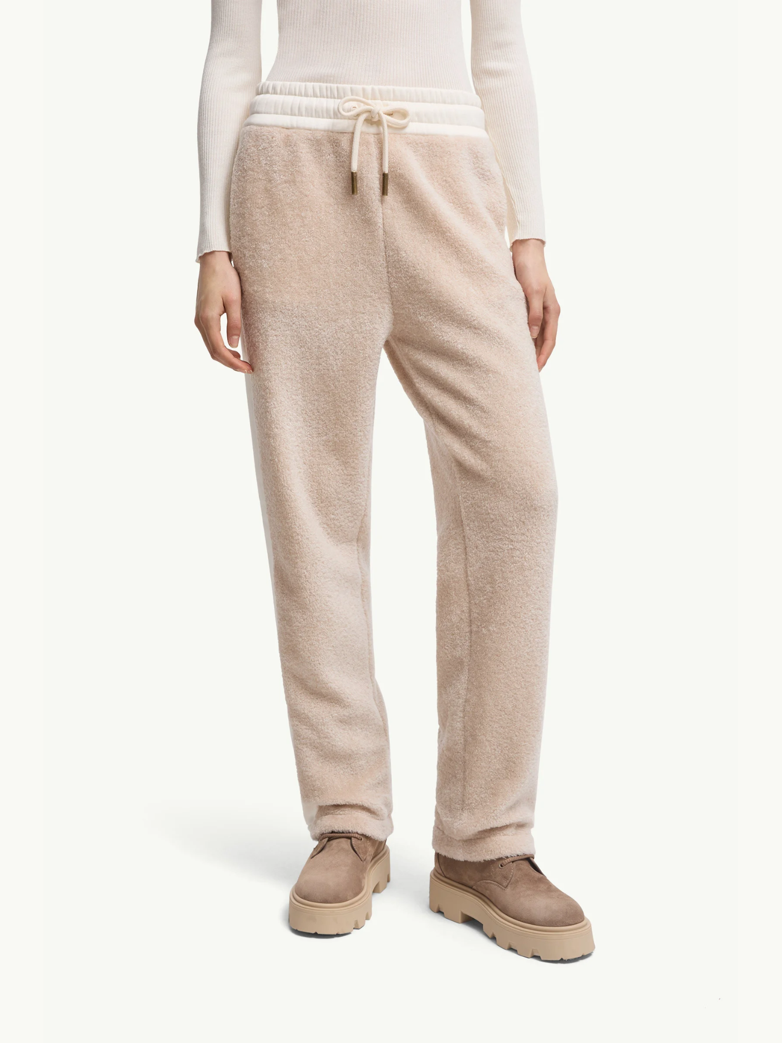 MONCLER WOMEN Teddy Sweatpants White