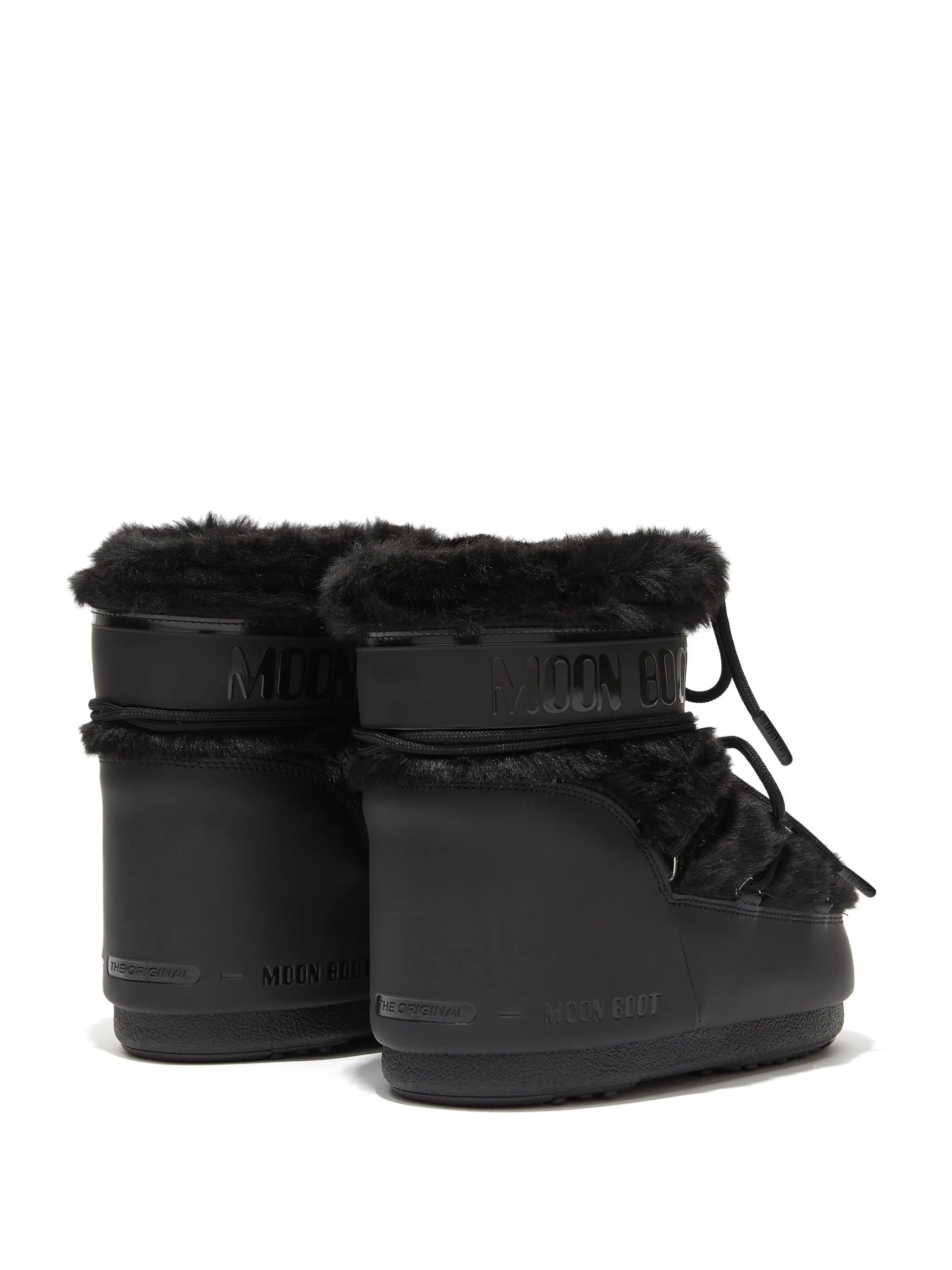 MOON BOOT Icon Low Faux-fur Boots Black