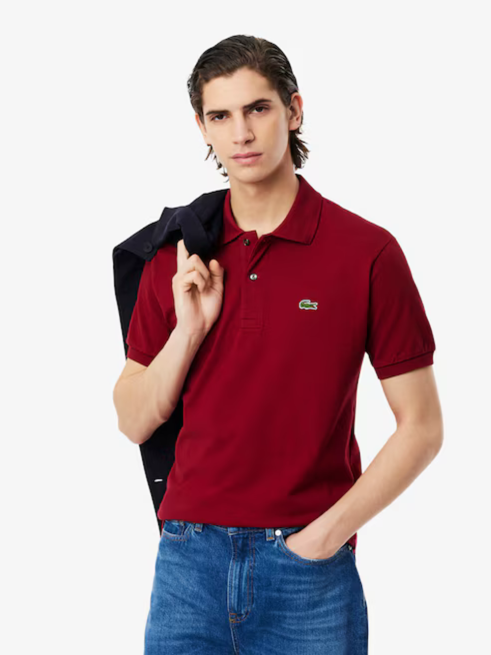 LACOSTE Classic Fit L.12.12 Original Polo Shirt Dark Red