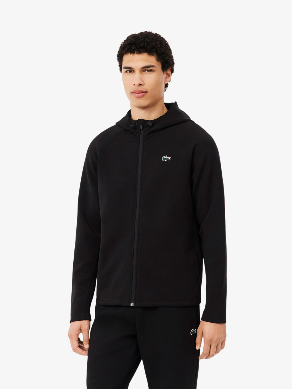 LACOSTE Sport Stretch Zipped Hoodie Black