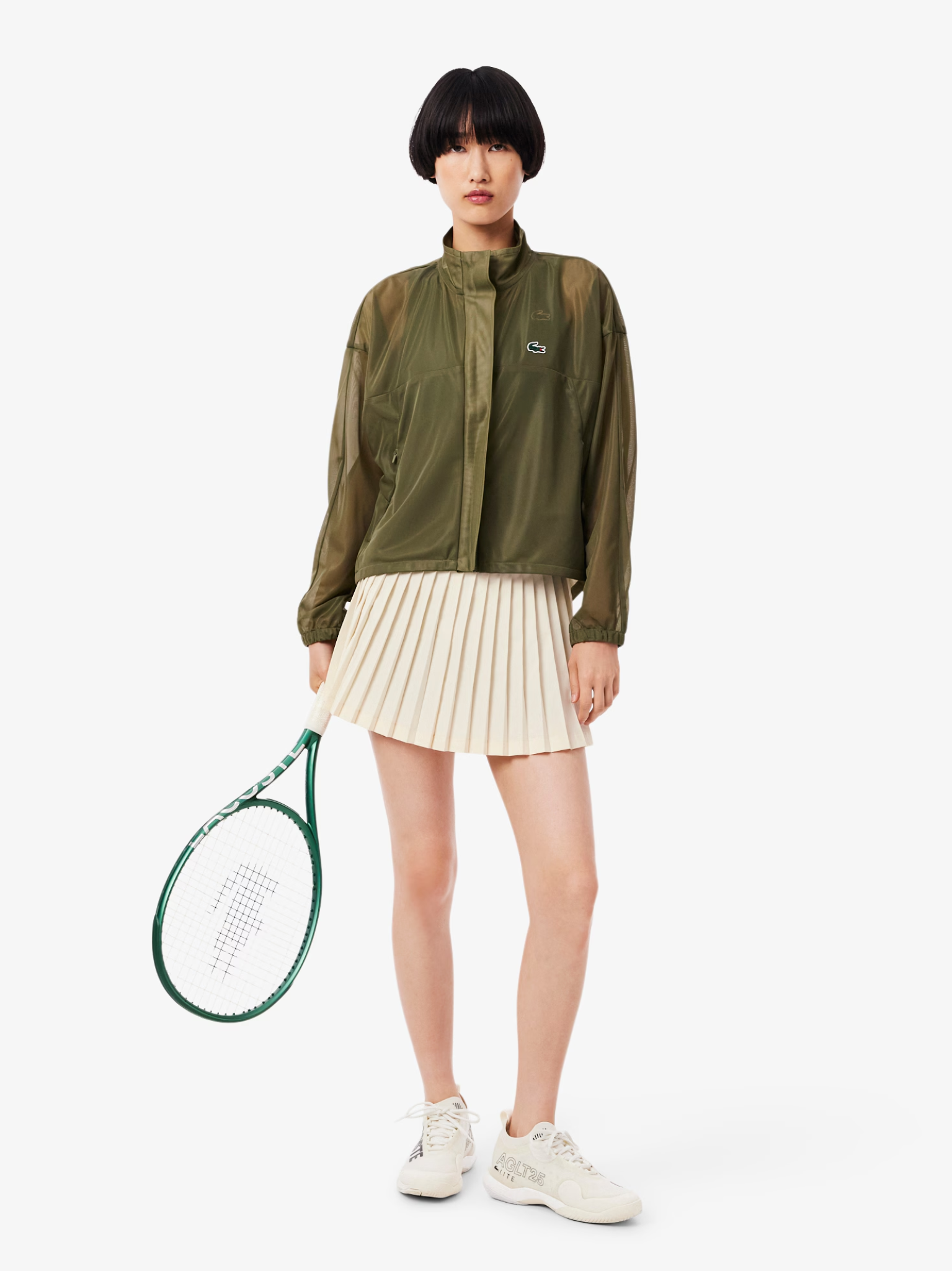 LACOSTE WOMEN Ultra Dry Tennis Skirt with Liner White