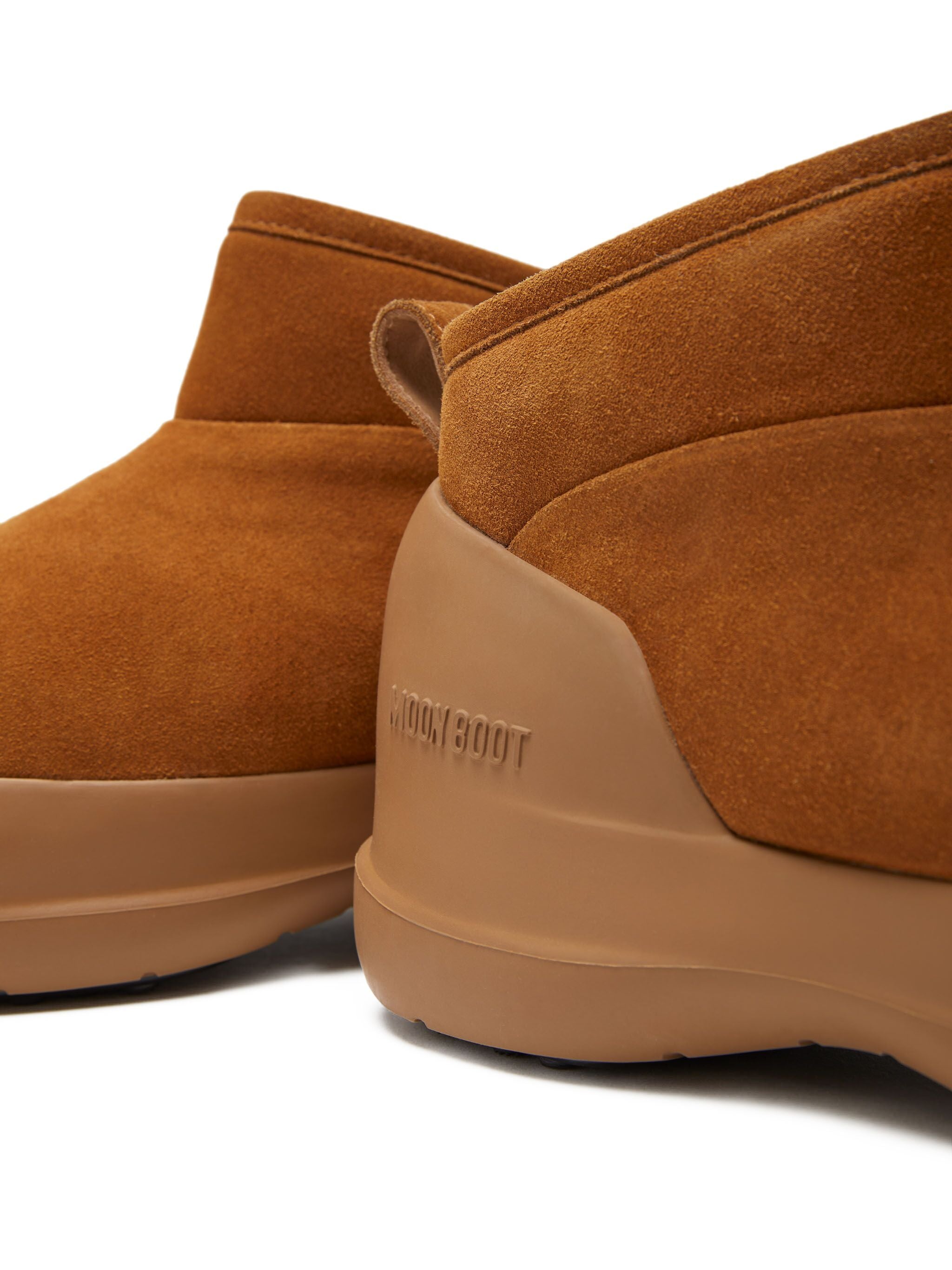 MOON BOOT Luna Low Suede Boots Cognac