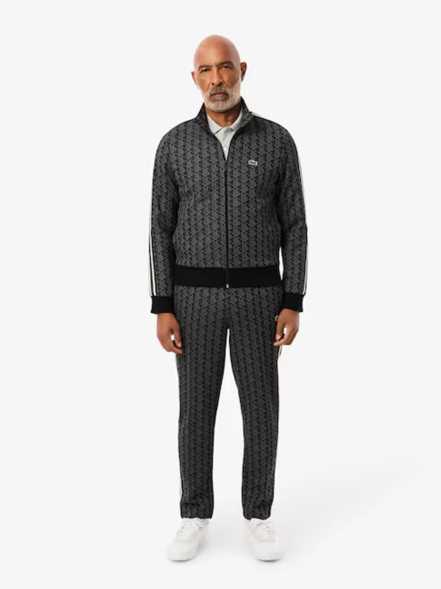 LACOSTE Paris Monogram Sweatpants Black/Grey