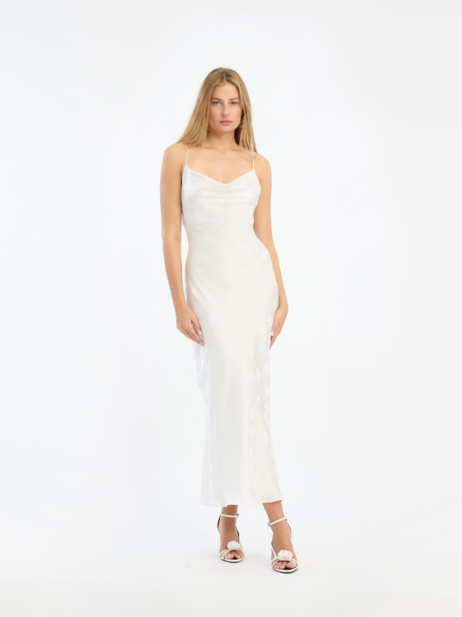 ROTATE BIRGER CHRISTENSEN WOMEN Midi Slip Dress White