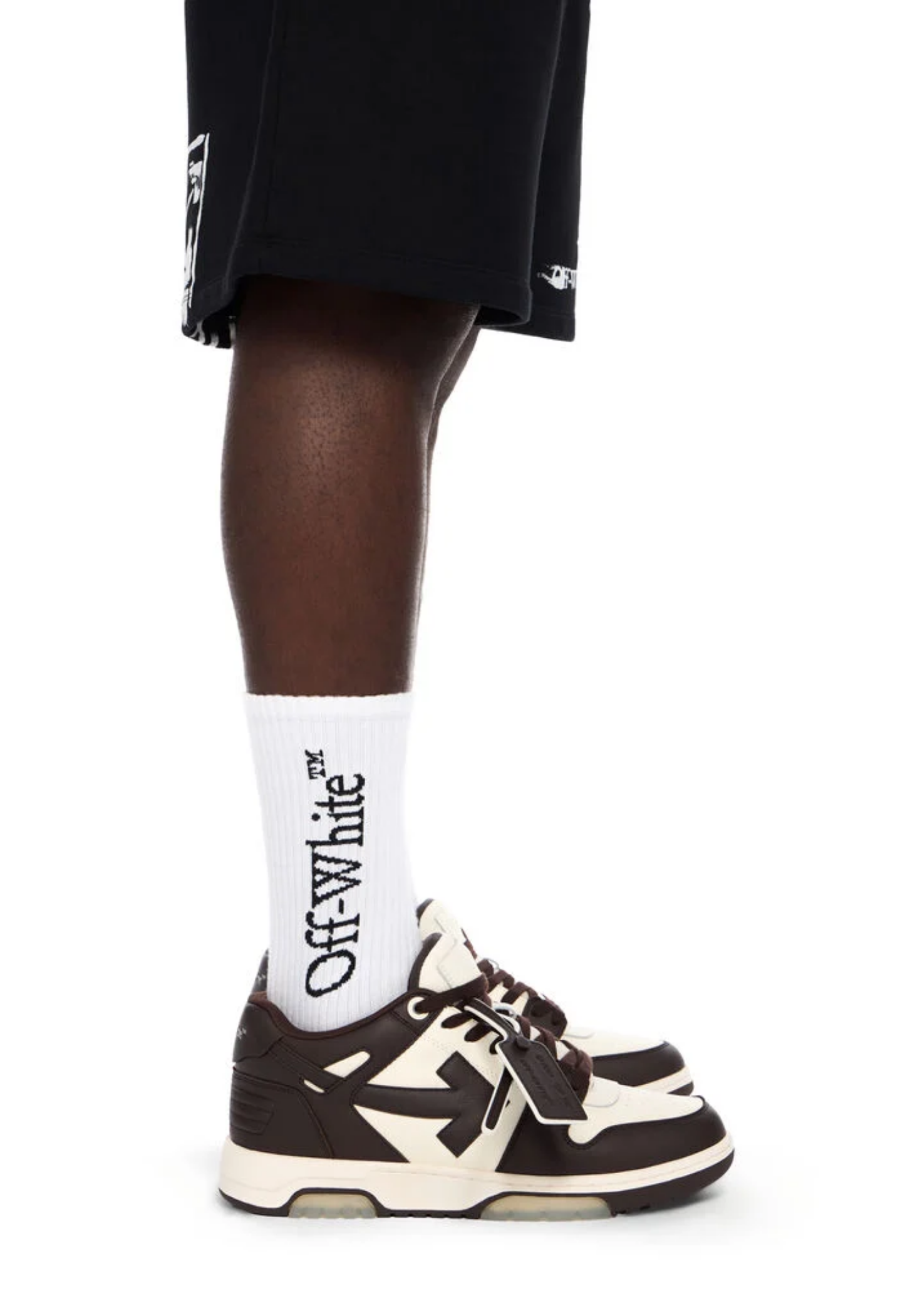 OFF WHITE MENS Out Of Office Sneakers Chocolate/Cream