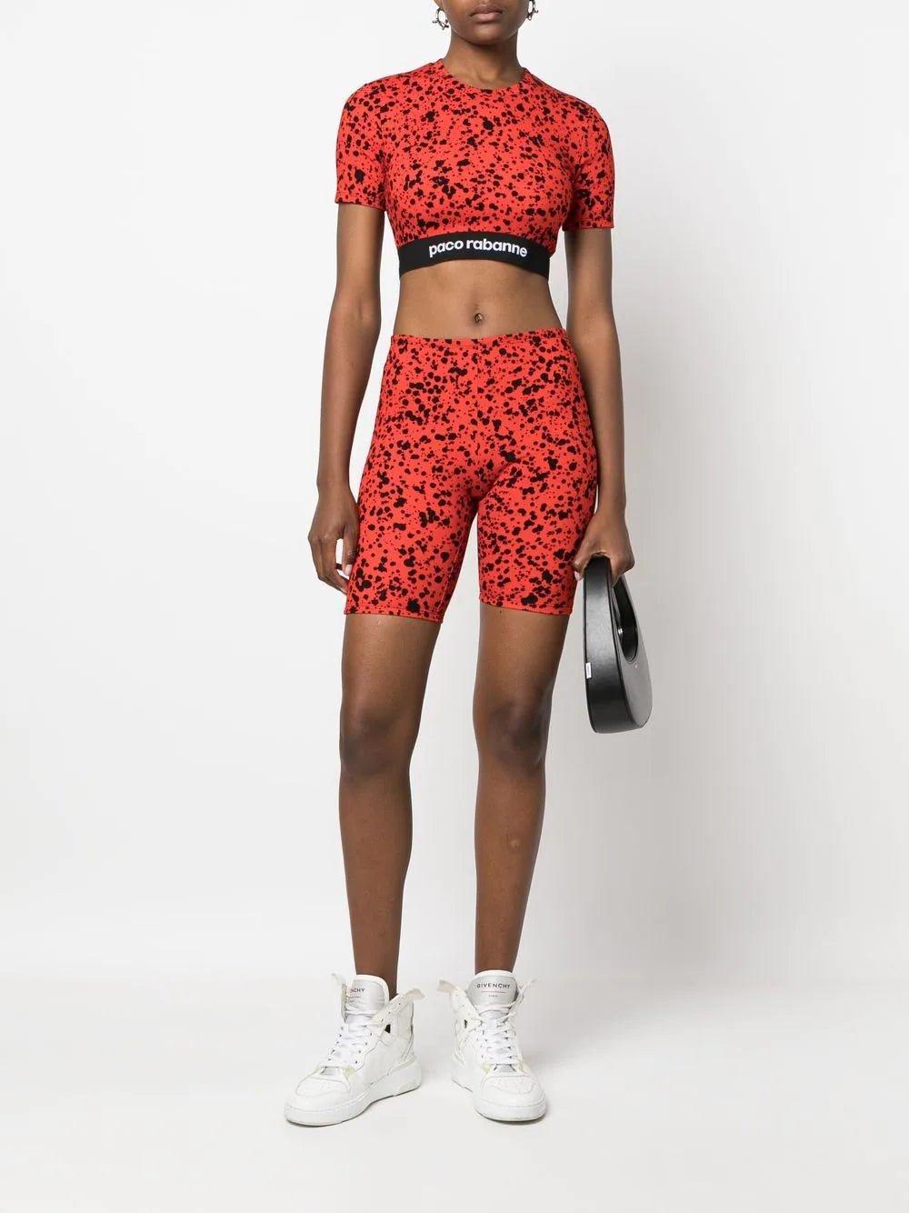 PACO RABANNE WOMEN Spotted Crop Top Red