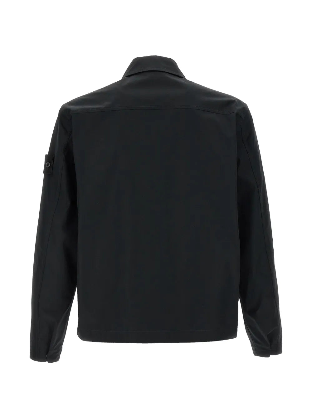 STONE ISLAND Chest Pocket Zip-Up Overshirt Black