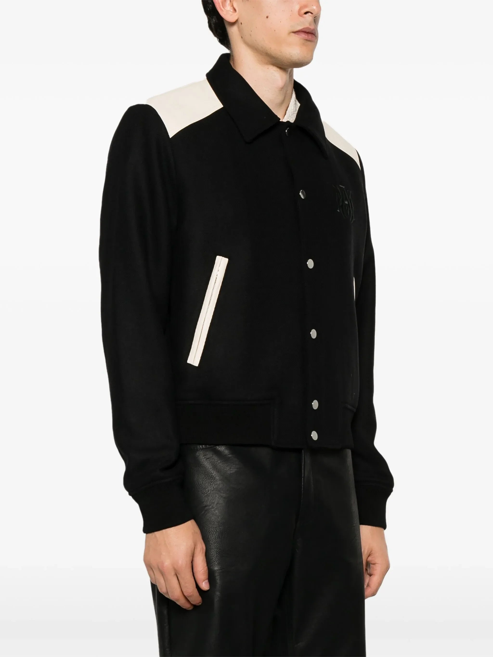 AMIRI MA Long-sleeved Casual Western Jacket Black