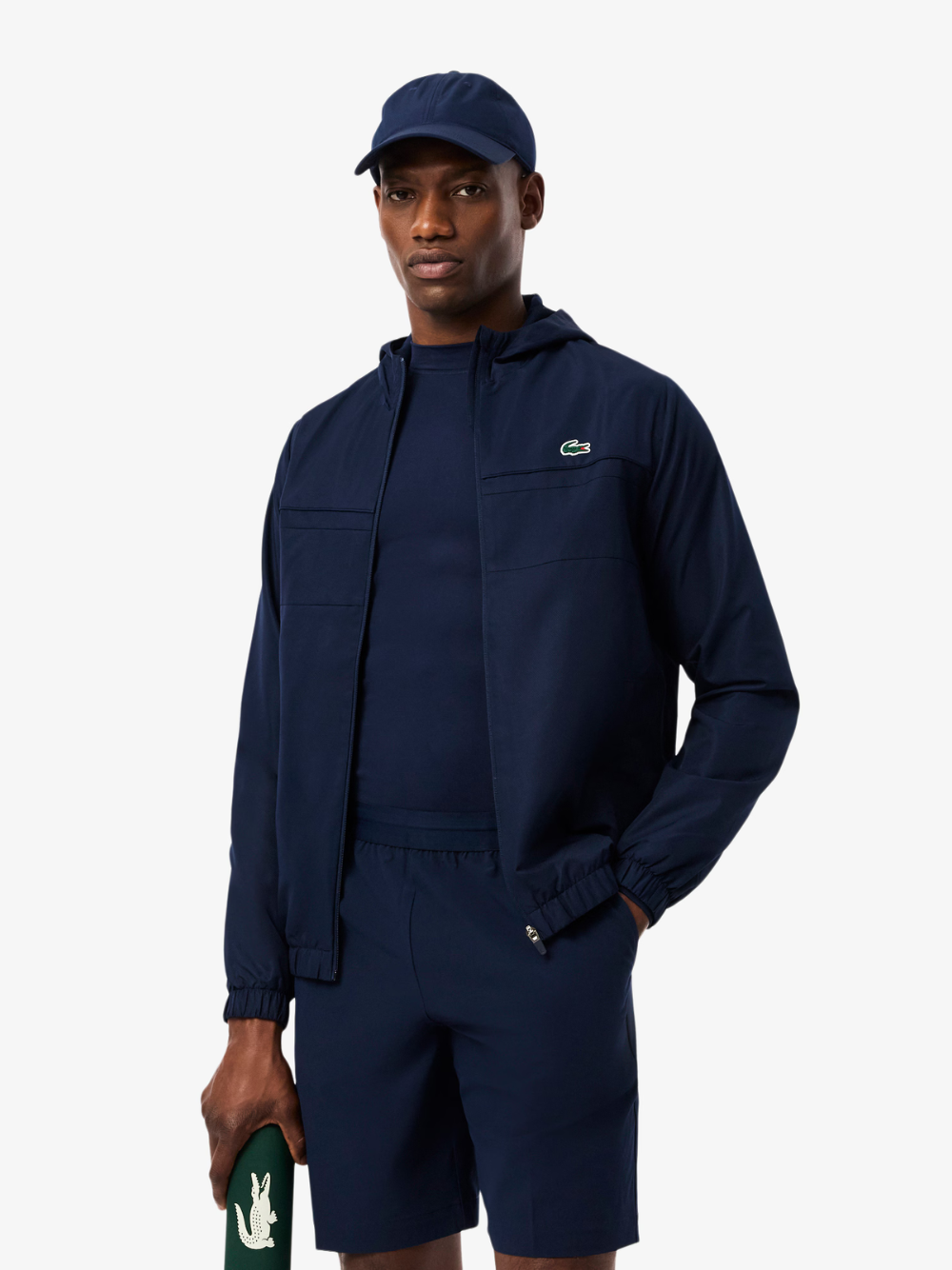 LACOSTE Water-Repellent Sport Track Jacket Navy
