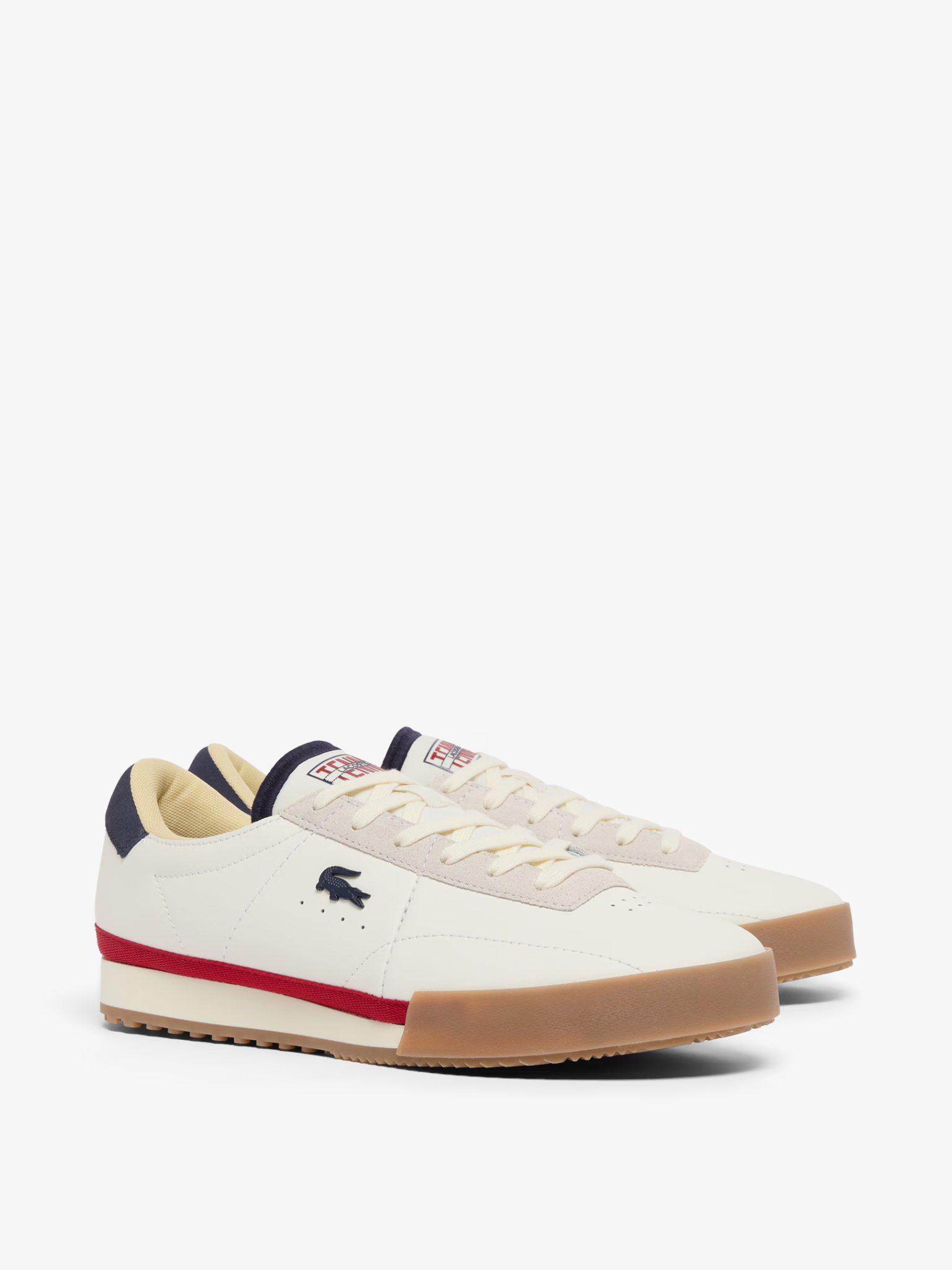 LACOSTE Aura Leather Sneakers White/Navy/Red