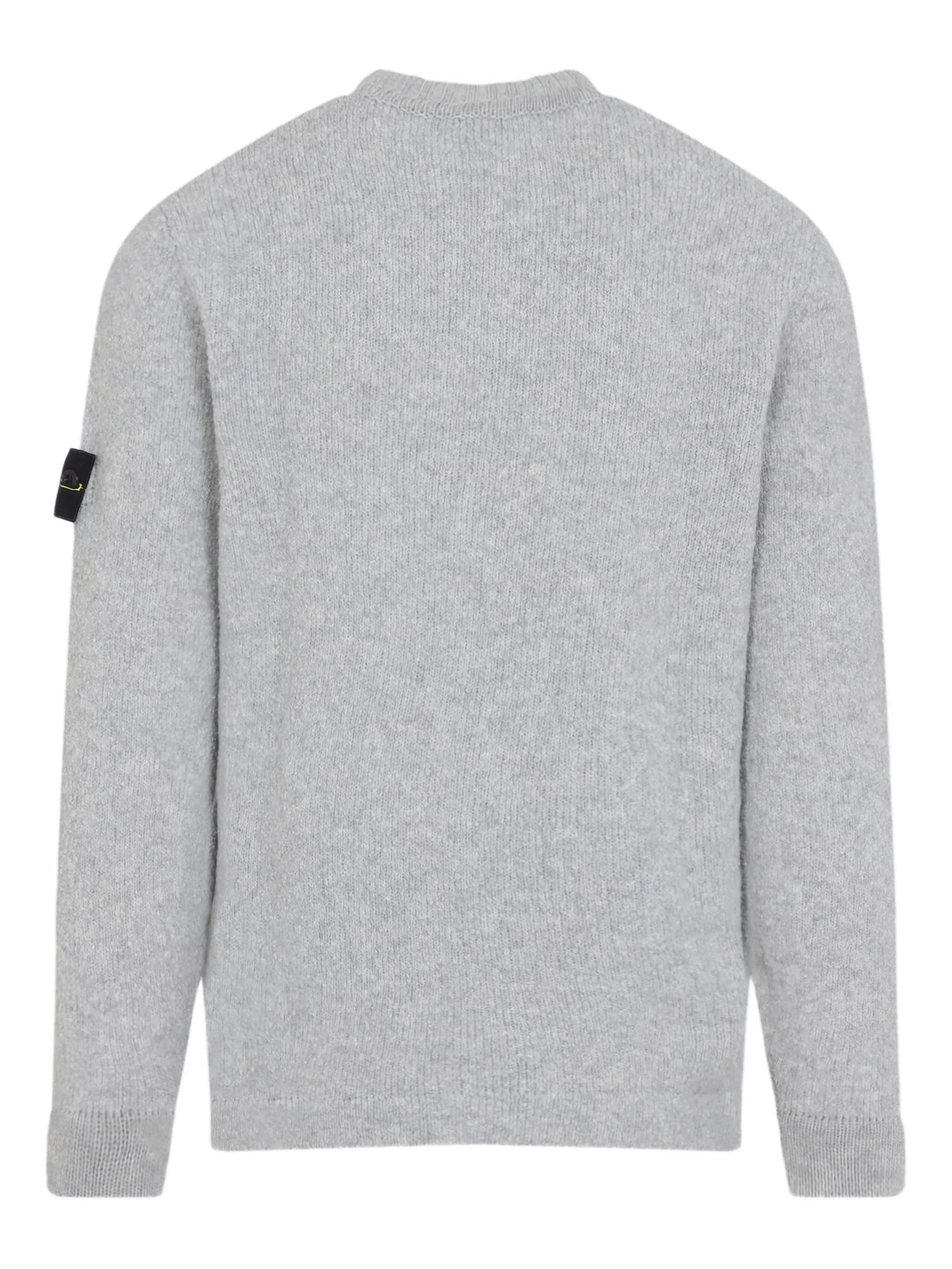 STONE ISLAND Ribbed Crewneck Sweater Grey