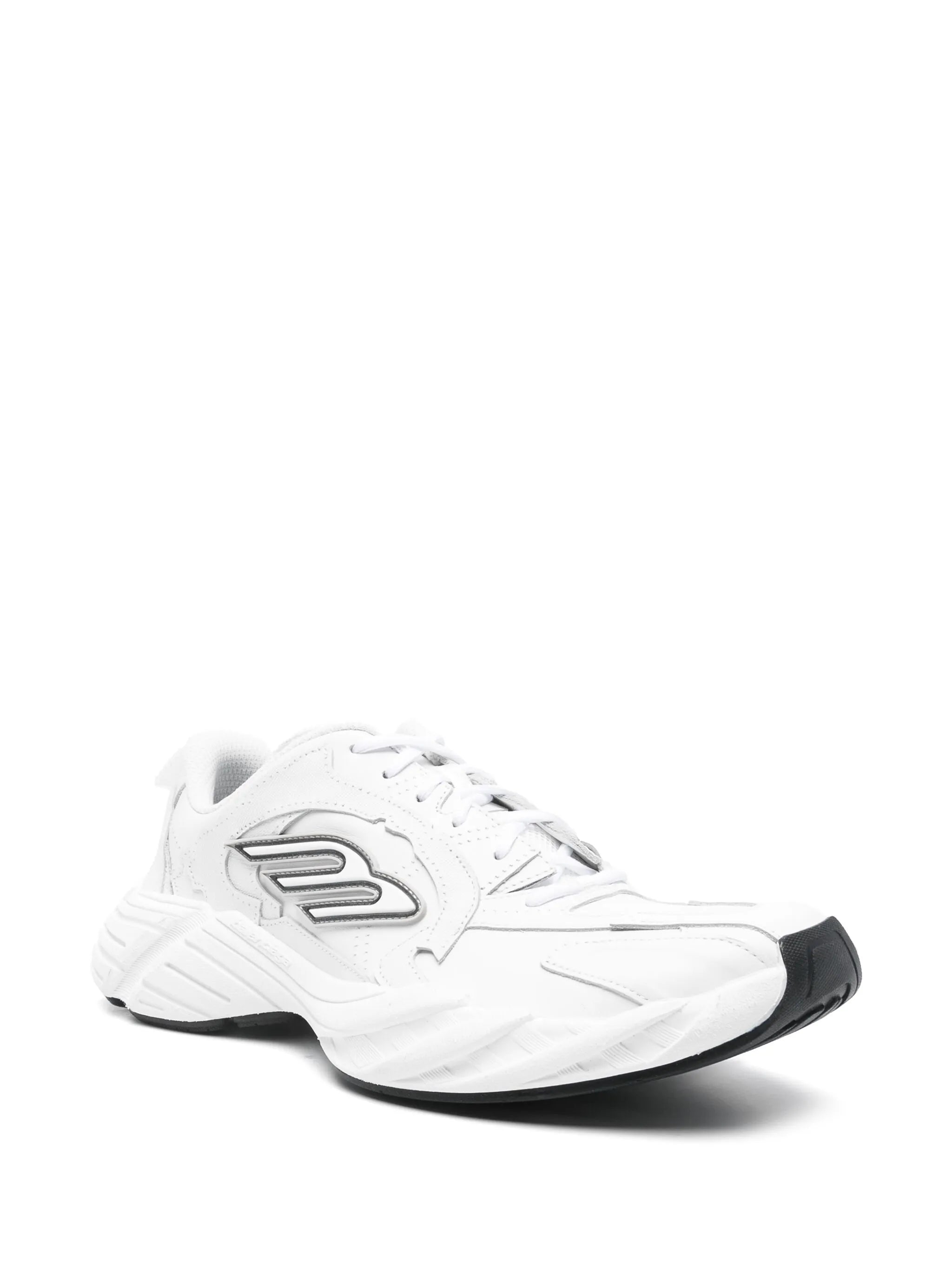 BALENCIAGA Monday Leather Sneakers White