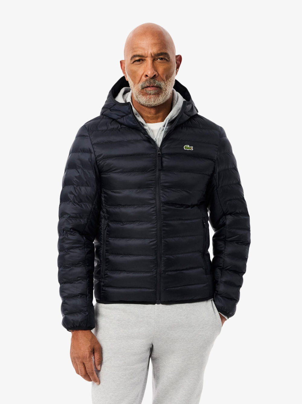 LACOSTE Water-Repellent Quilted Puffed Jacket Navy