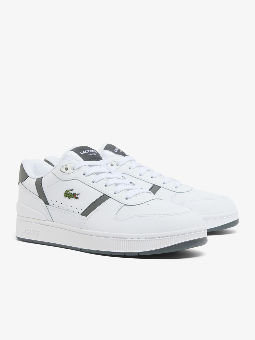 LACOSTE T-Clip Set Leather Sneakers White/Grey