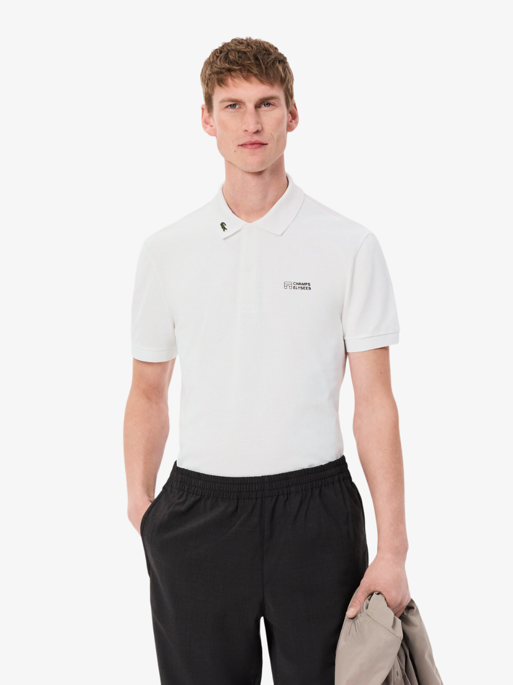 LACOSTE Regular Fit L.12.12 Champs-Élysées Edition Polo Shirt White