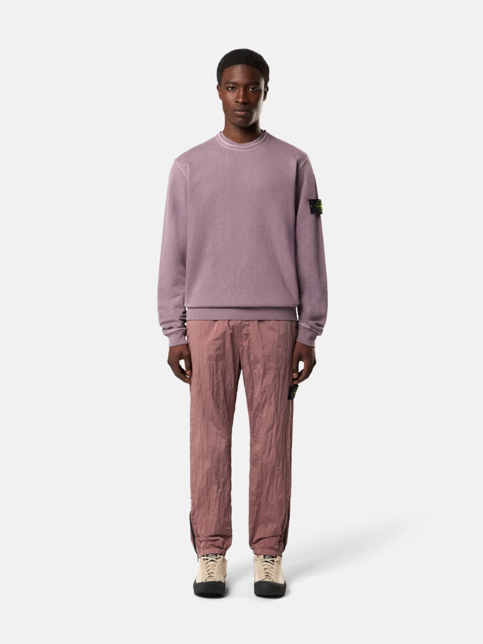 STONE ISLAND Regular-fit Jogger Trousers With Zip Cuffs Oleander