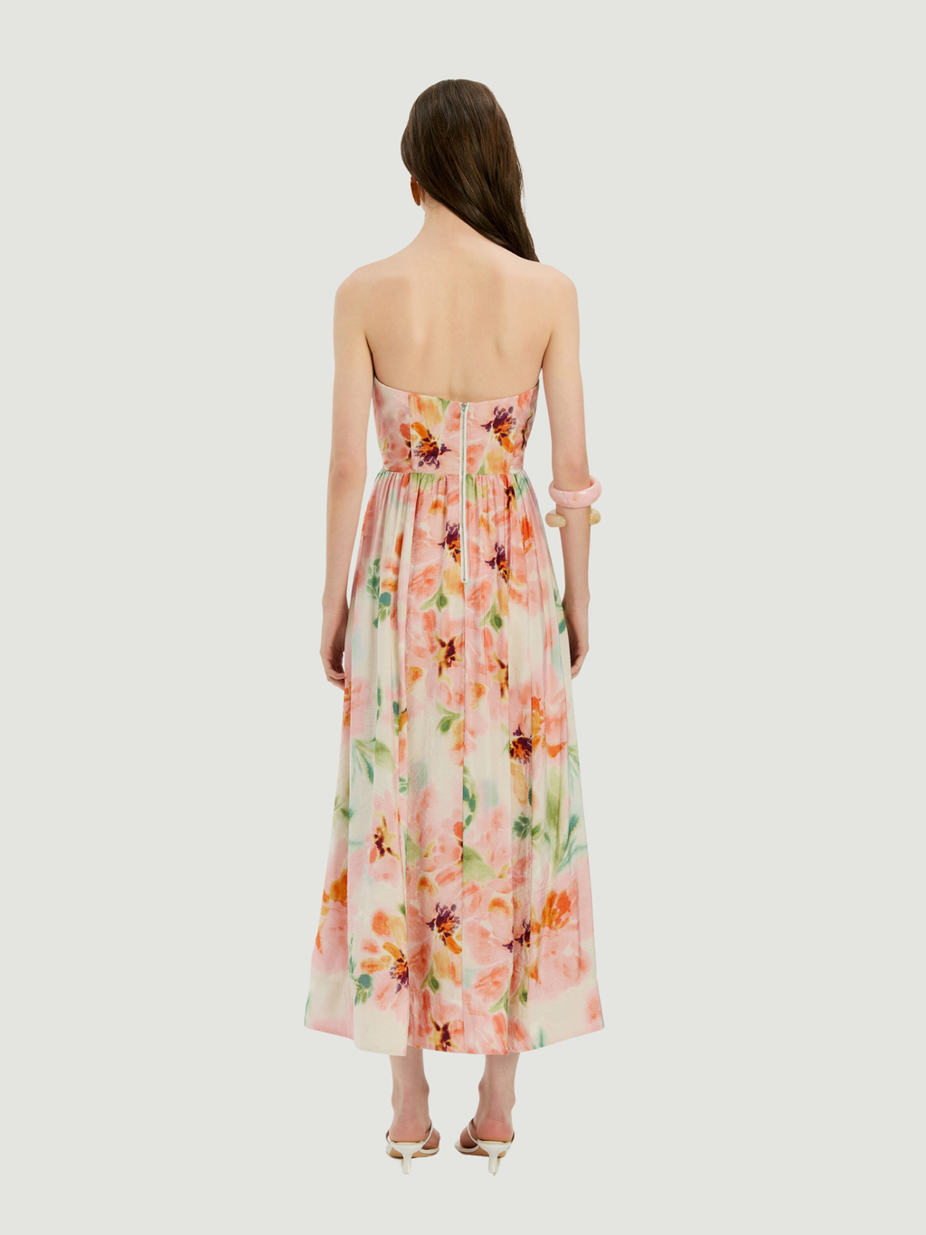 BARDOT WOMEN Lola Corset Midi Dress Pink Floral