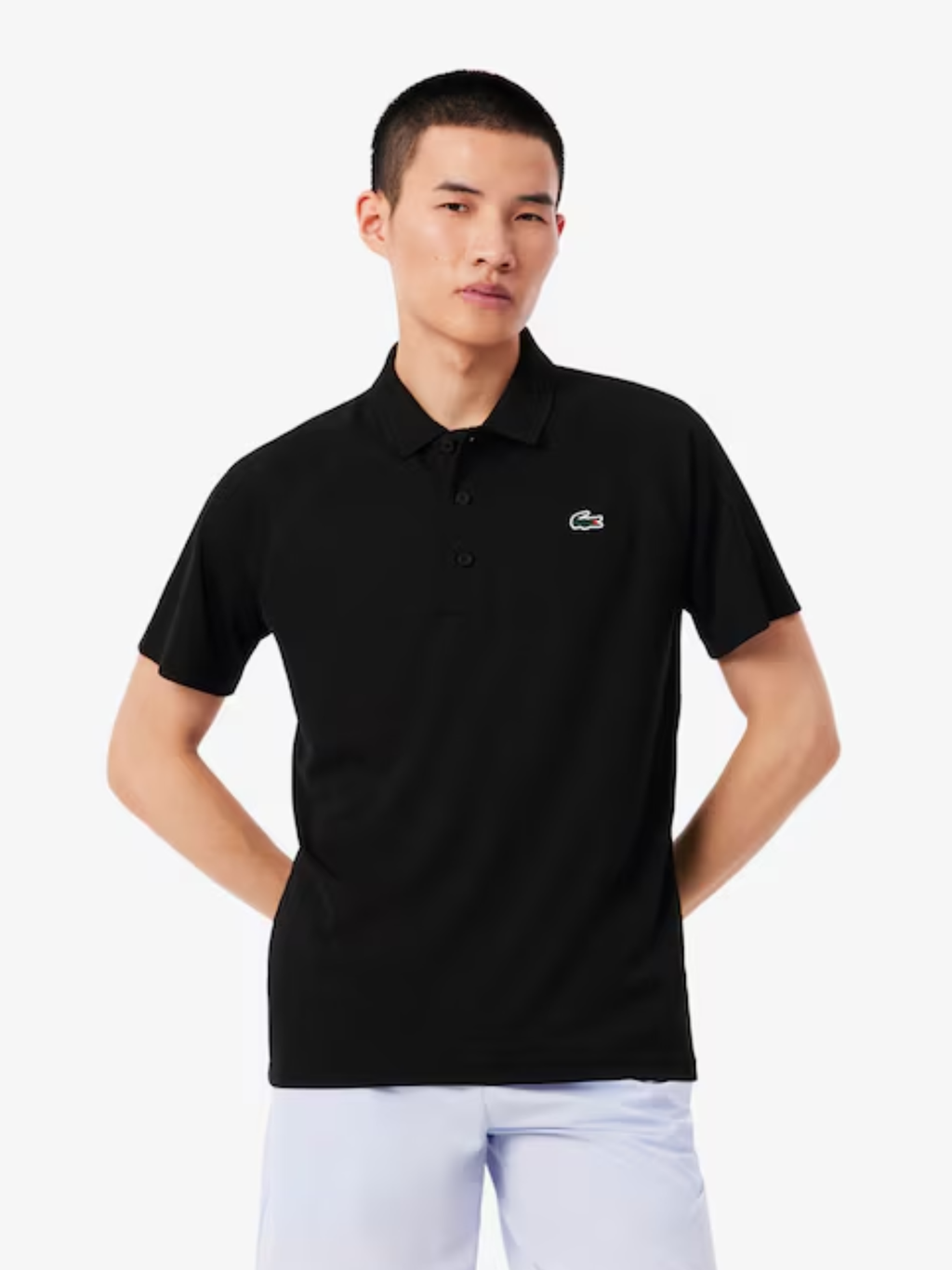 LACOSTE Regular Fit UV Protect Sport Polo Shirt Black