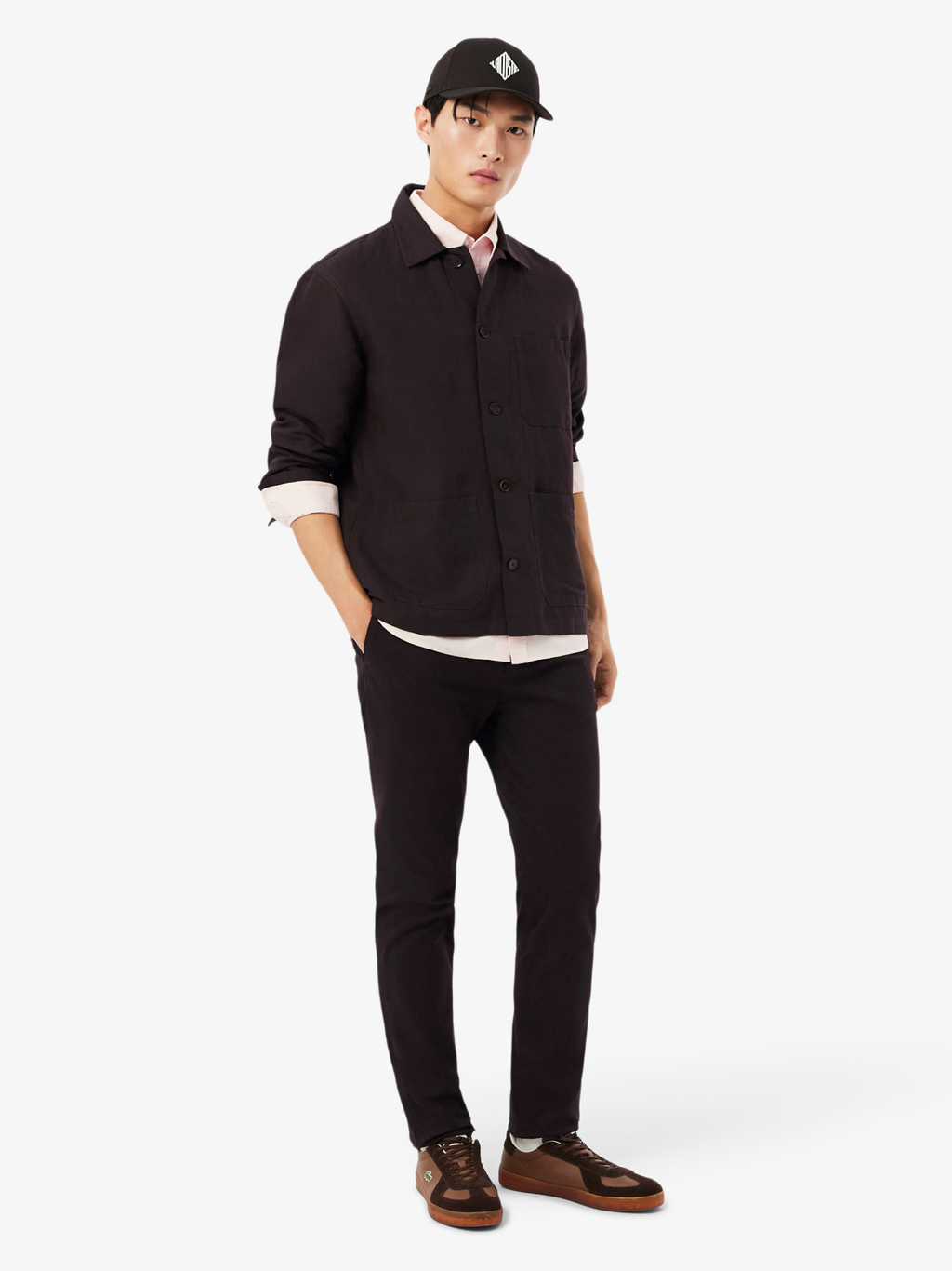 LACOSTE Slim Fit Stretch Twill Chino Pants Brown