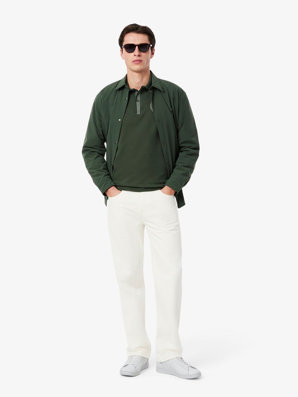 LACOSTE Carnaby Set Leather Sneakers White/Dark Green