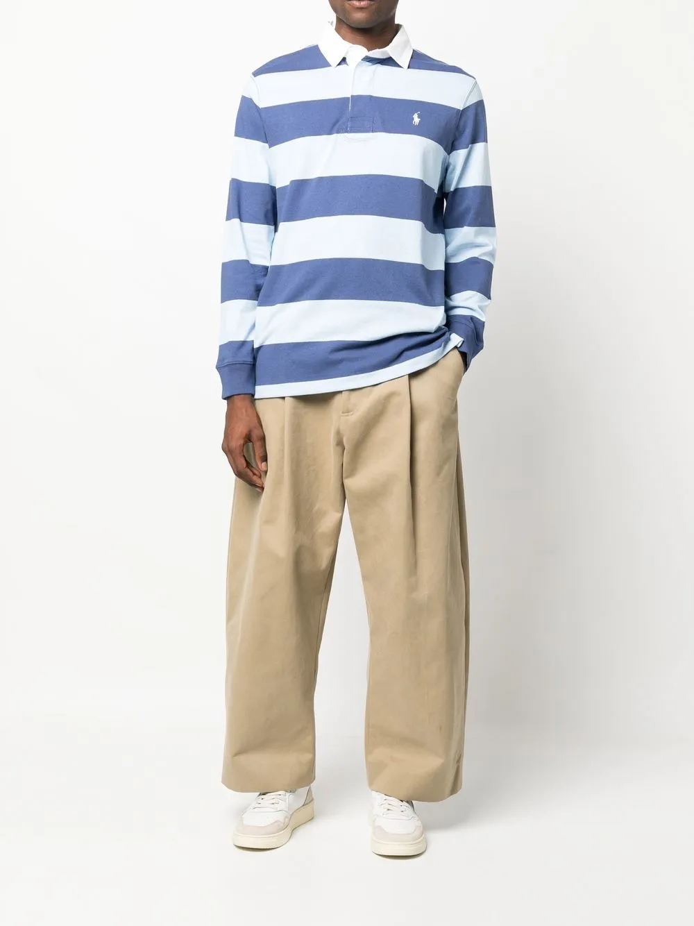 RALPH LAUREN The Iconic Rugby Shirt Light Navy/Office Blue