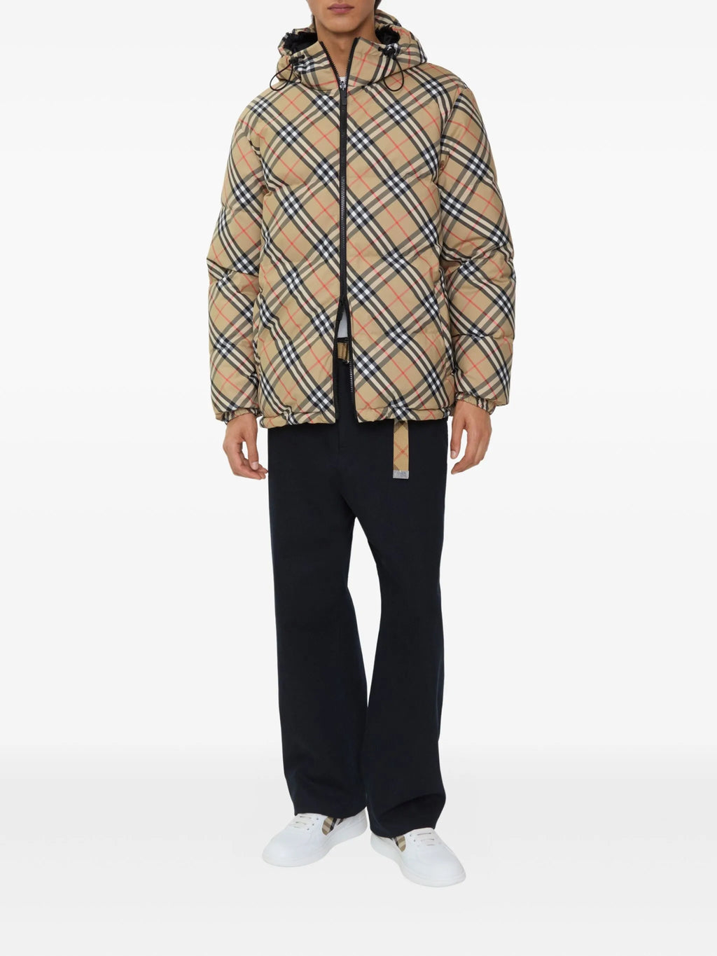 BURBERRY Reversible Check Puffer Jacket Sand/Black