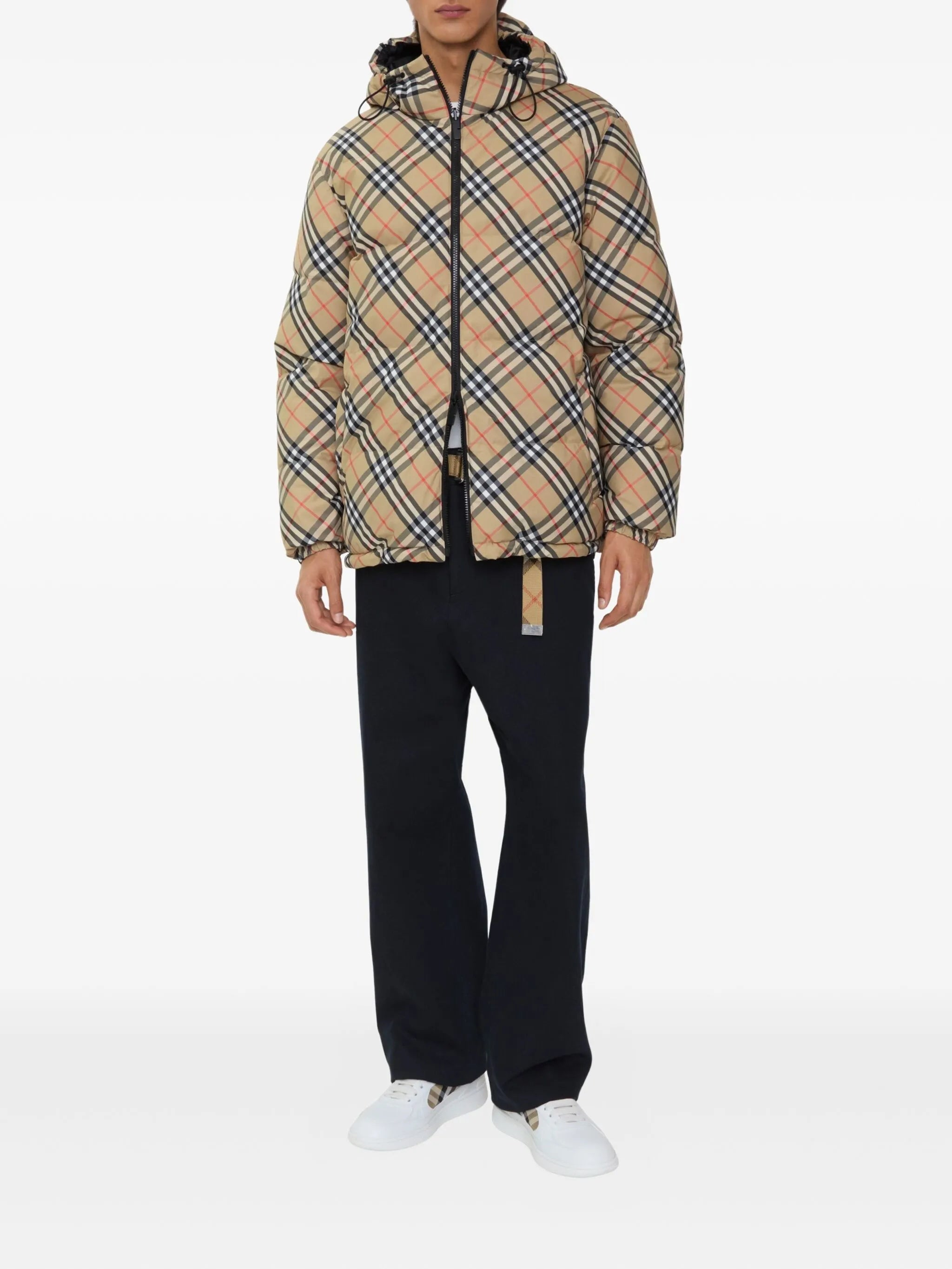 BURBERRY Reversible Check Puffer Jacket Sand/Black