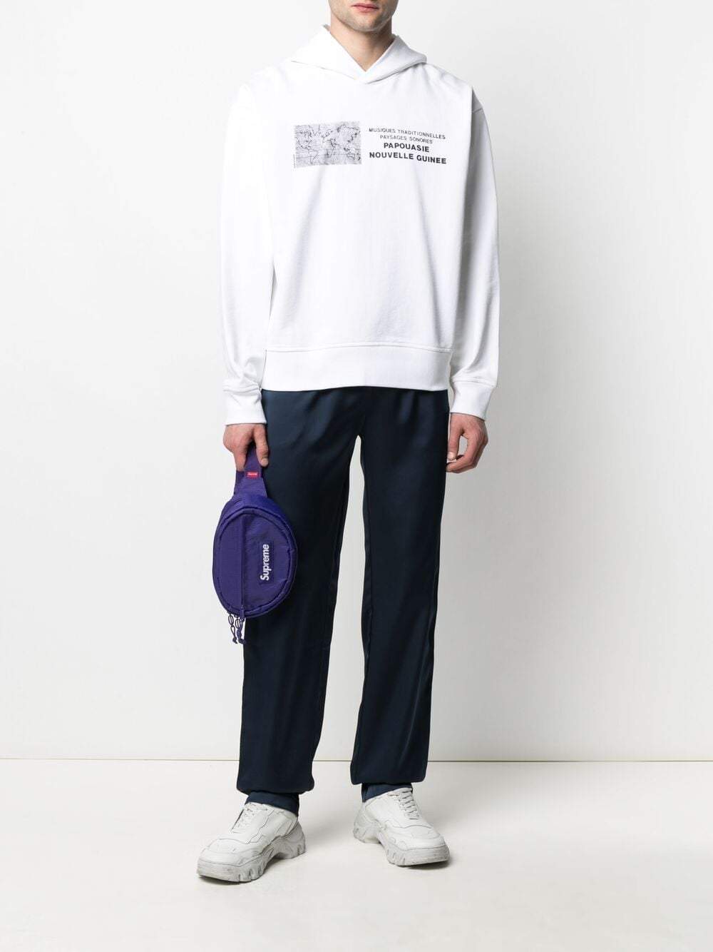 BEL-AIR ATHLETICS Logo Embroidered Track Pants Navy