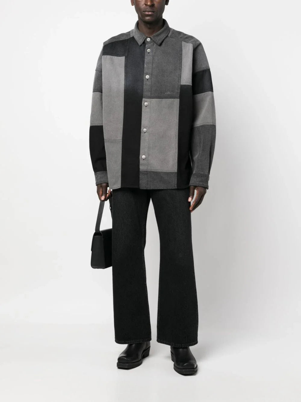 AMBUSH Patchwork Denim Shirt Black