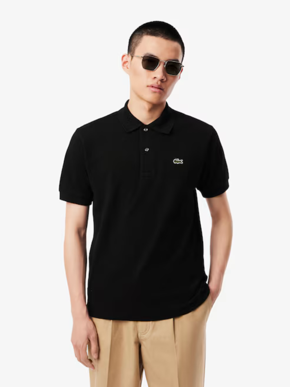 LACOSTE Classic Fit L.12.12 Original Polo Shirt Black