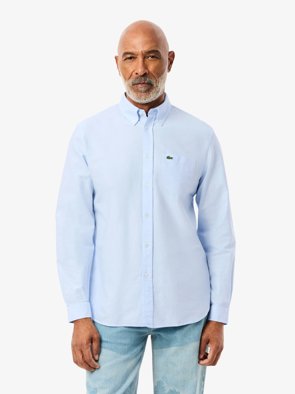 LACOSTE Regular Fit Oxford Shirt Light Blue