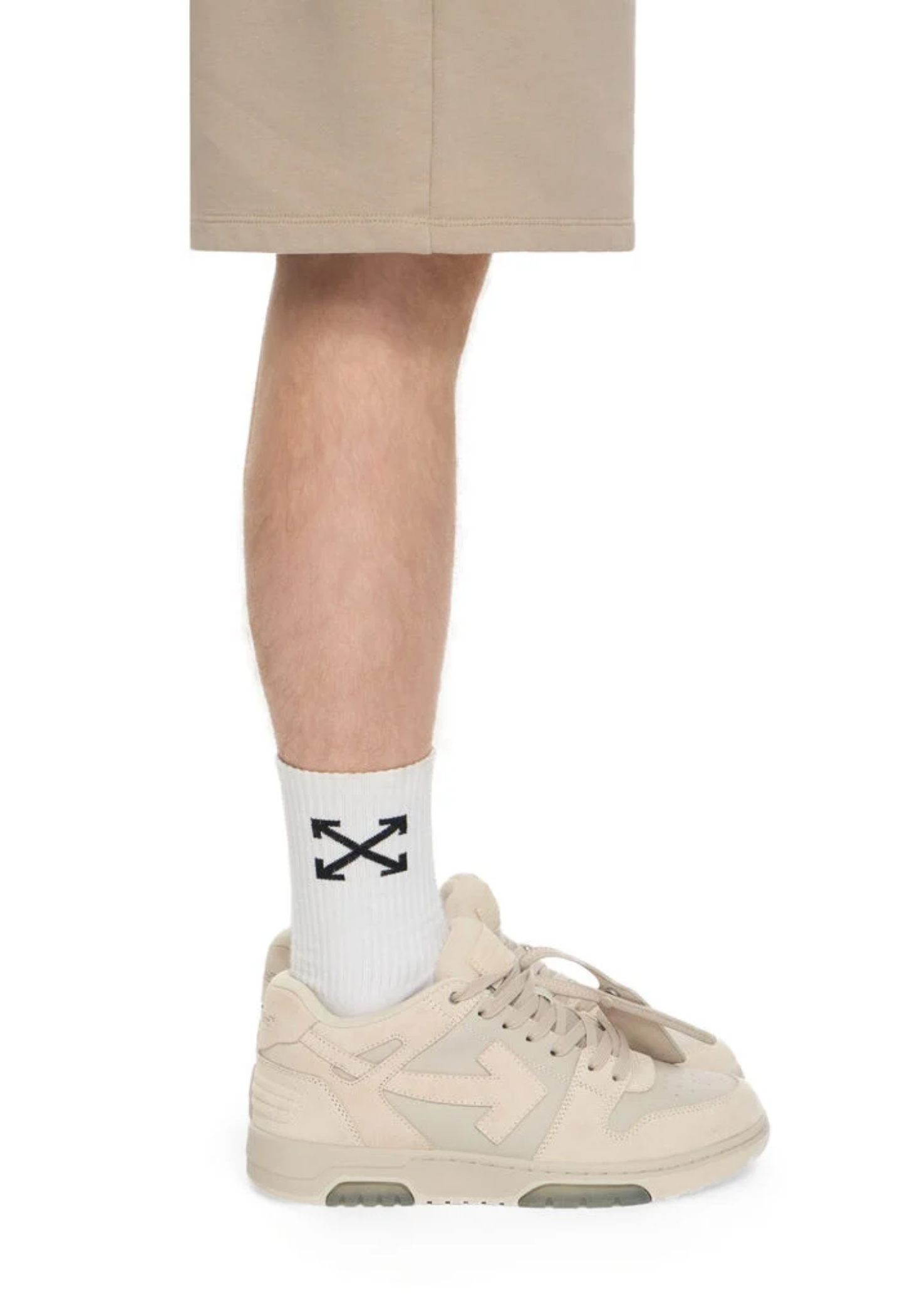 OFF WHITE MENS Out Of Office Sneakers Ecru/Ivory Grey