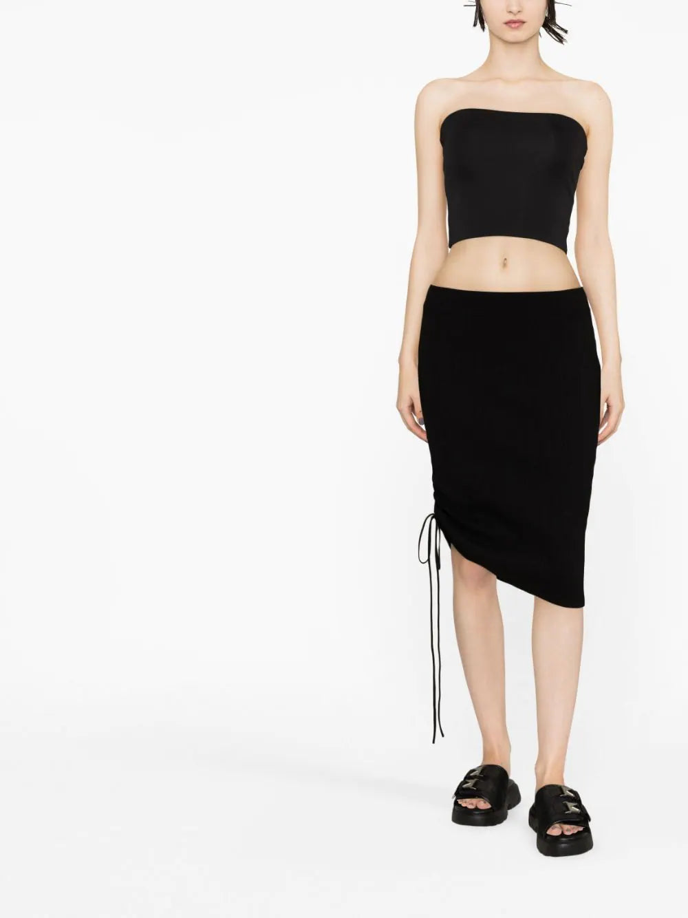 OFF-WHITE WOMEN Vanice Lace Up Skirt Black
