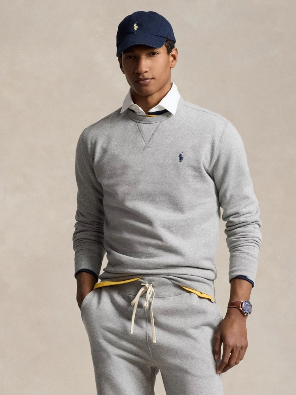 RALPH LAUREN The RL Fleece Sweatshirt Andover Heather