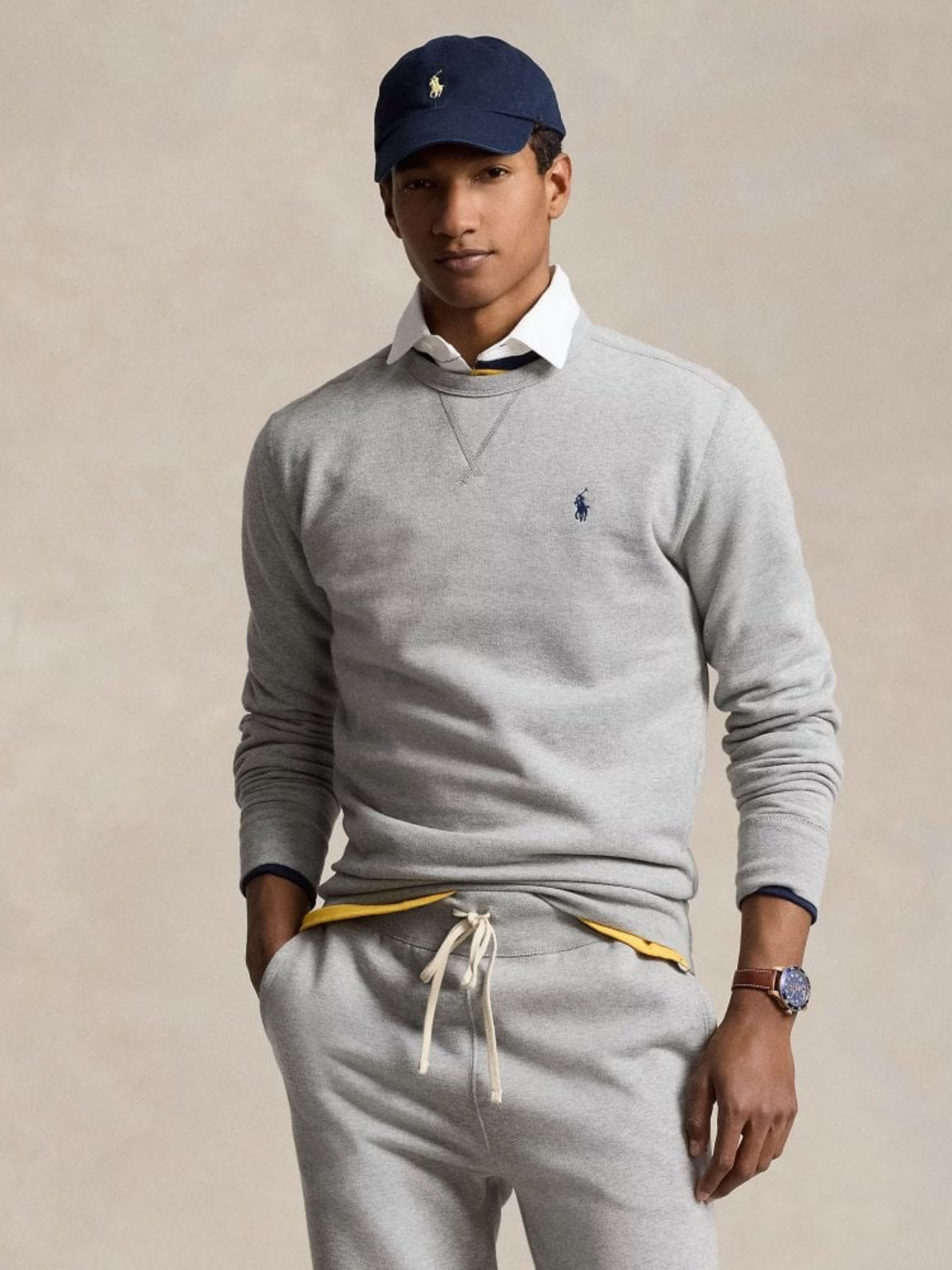 RALPH LAUREN The RL Fleece Sweatshirt Andover Heather