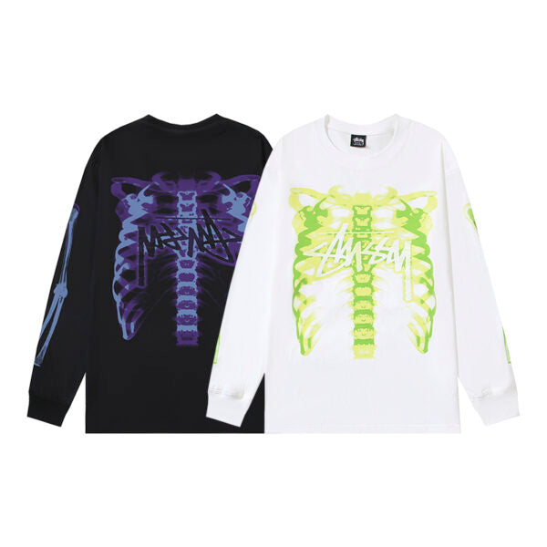 STUSSY X-RAY PRINT PURE COTTON BLACK WHITE