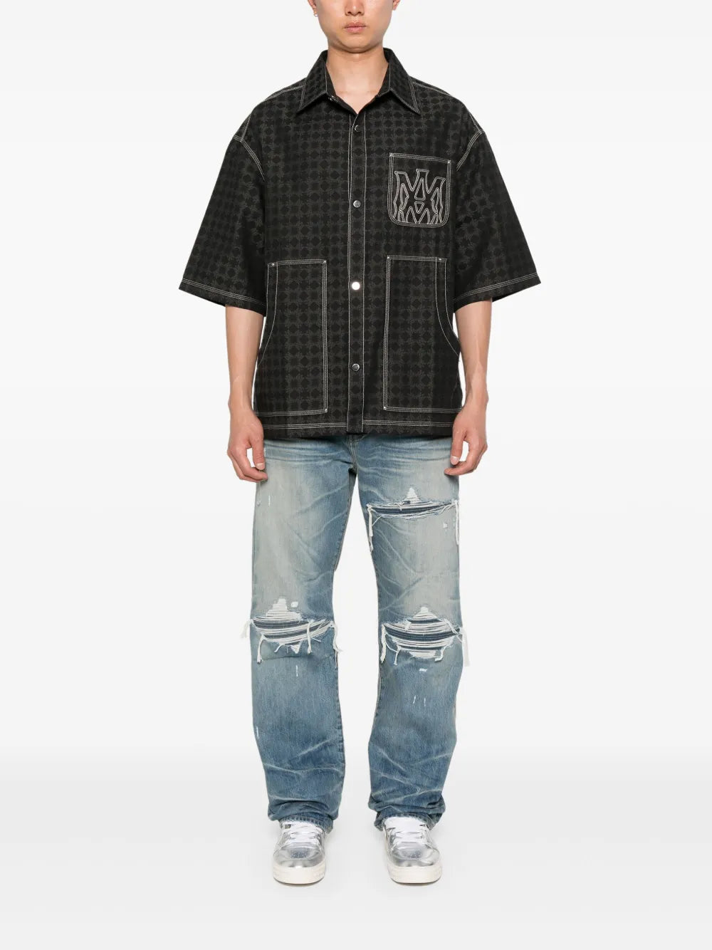 AMIRI MA Quad Work Short-sleeved Shirt Black