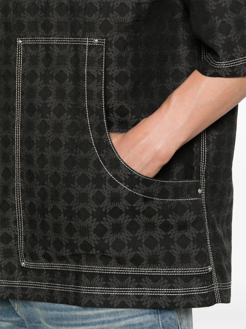 AMIRI MA Quad Work Short-sleeved Shirt Black