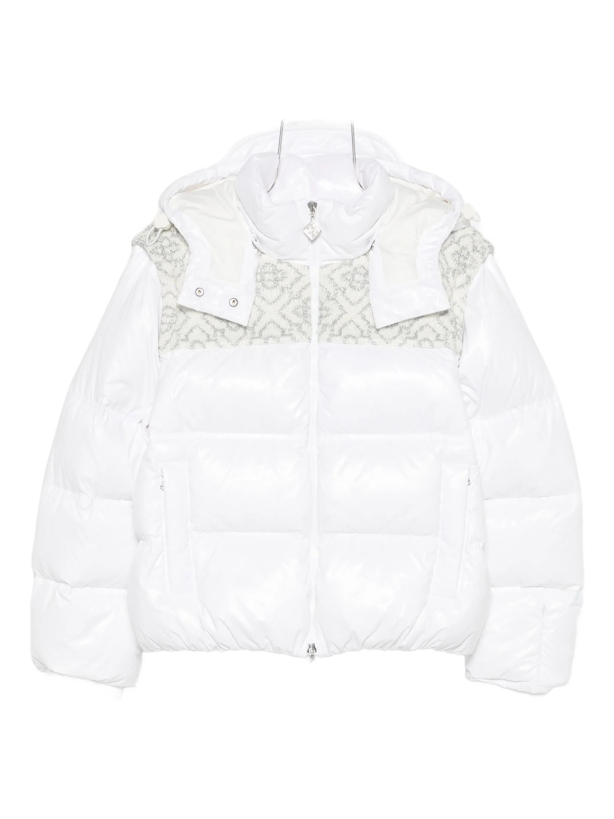 CASABLANCA WOMEN Monogram Puffer Jacket White