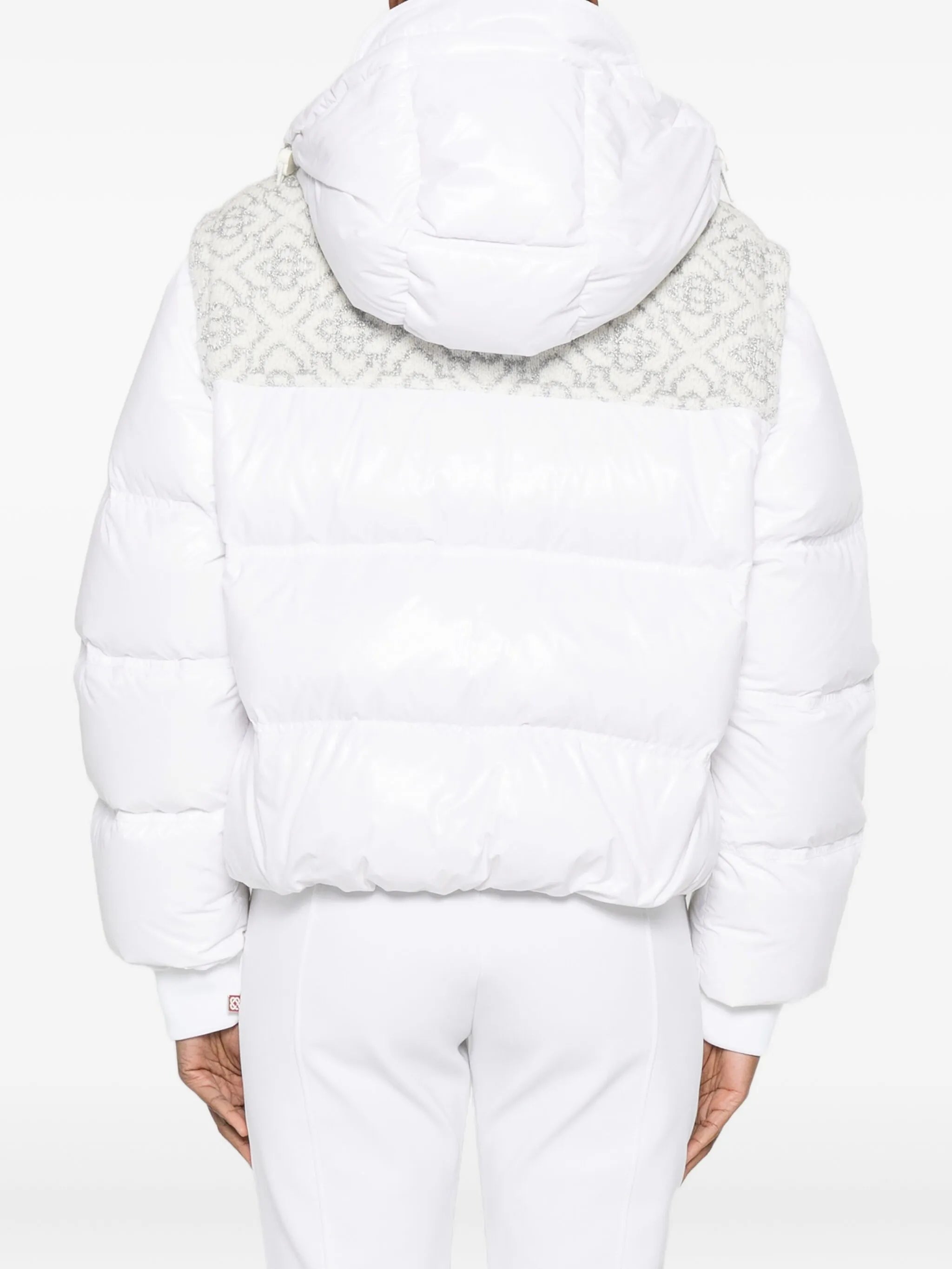 CASABLANCA WOMEN Monogram Puffer Jacket White