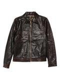 AMIRI Croc Embossed Blouson Jacket Brown