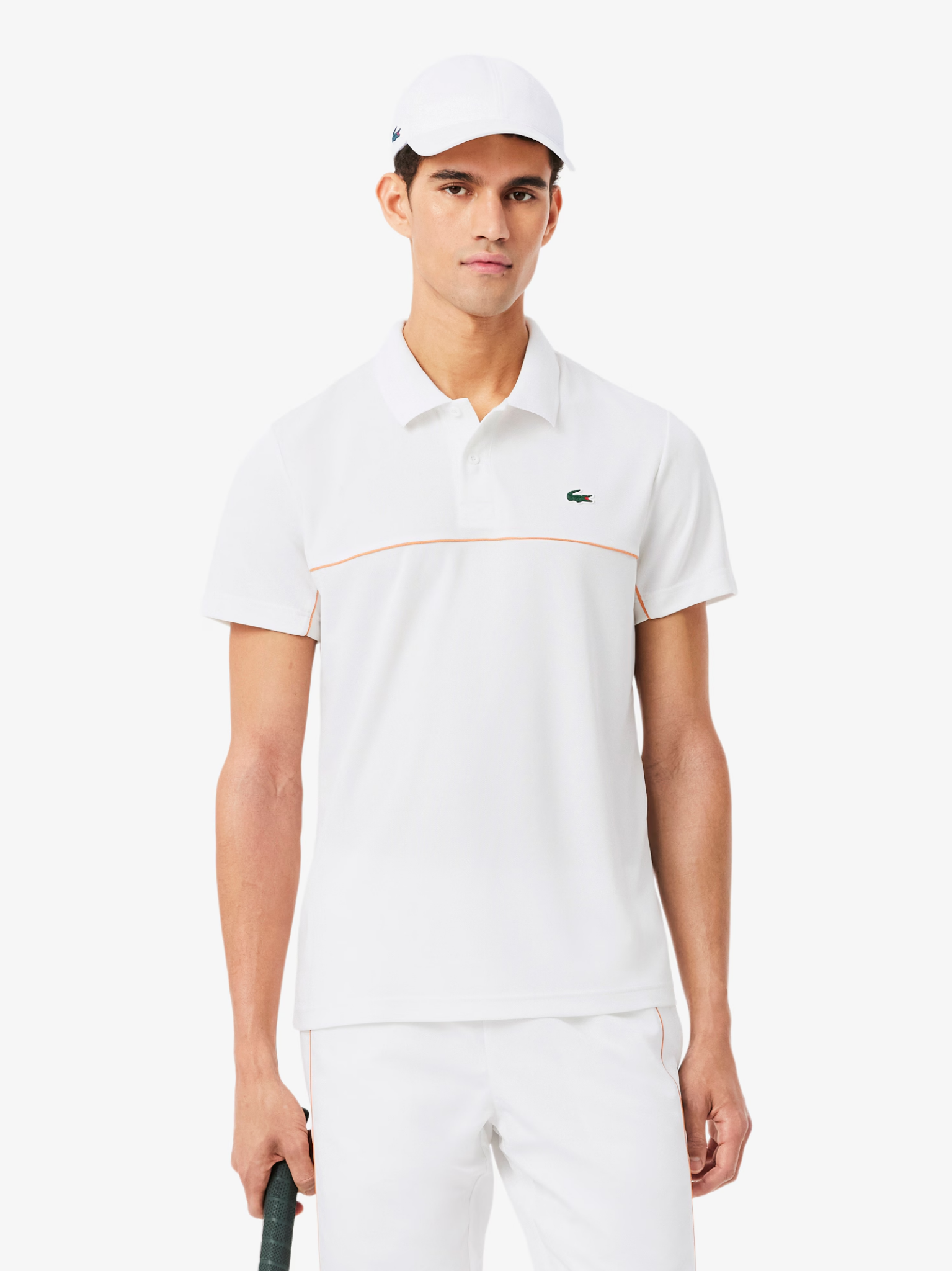 LACOSTE Sport Ultra Dry Trim Accent Polo Shirt White