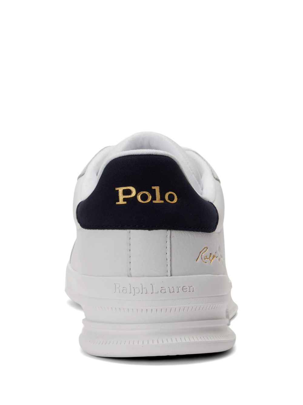 RALPH LAUREN Heritage Court II Leather Sneakers White/Hunter Navy