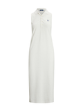 RALPH LAUREN WOMEN Stretch-Cotton Sleeveless Polo Dress White